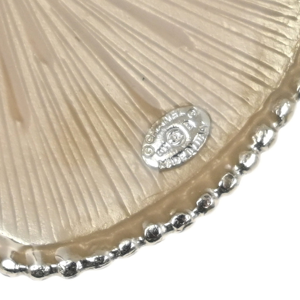 Chanel Flower Chain Key Holder Silver B15B Small Good