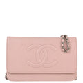 Chanel 2010-2011 Pink Caviar WOC Chain Shoulder Wallet Bag
