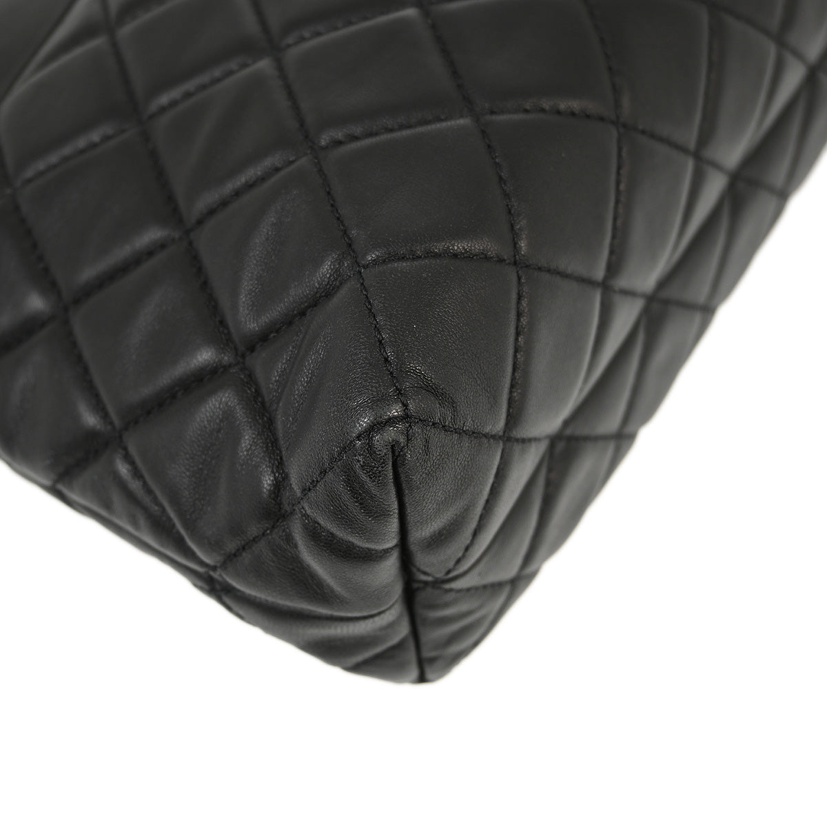 Chanel 2017 Black Lambskin Chain Tote Shoulder Bag