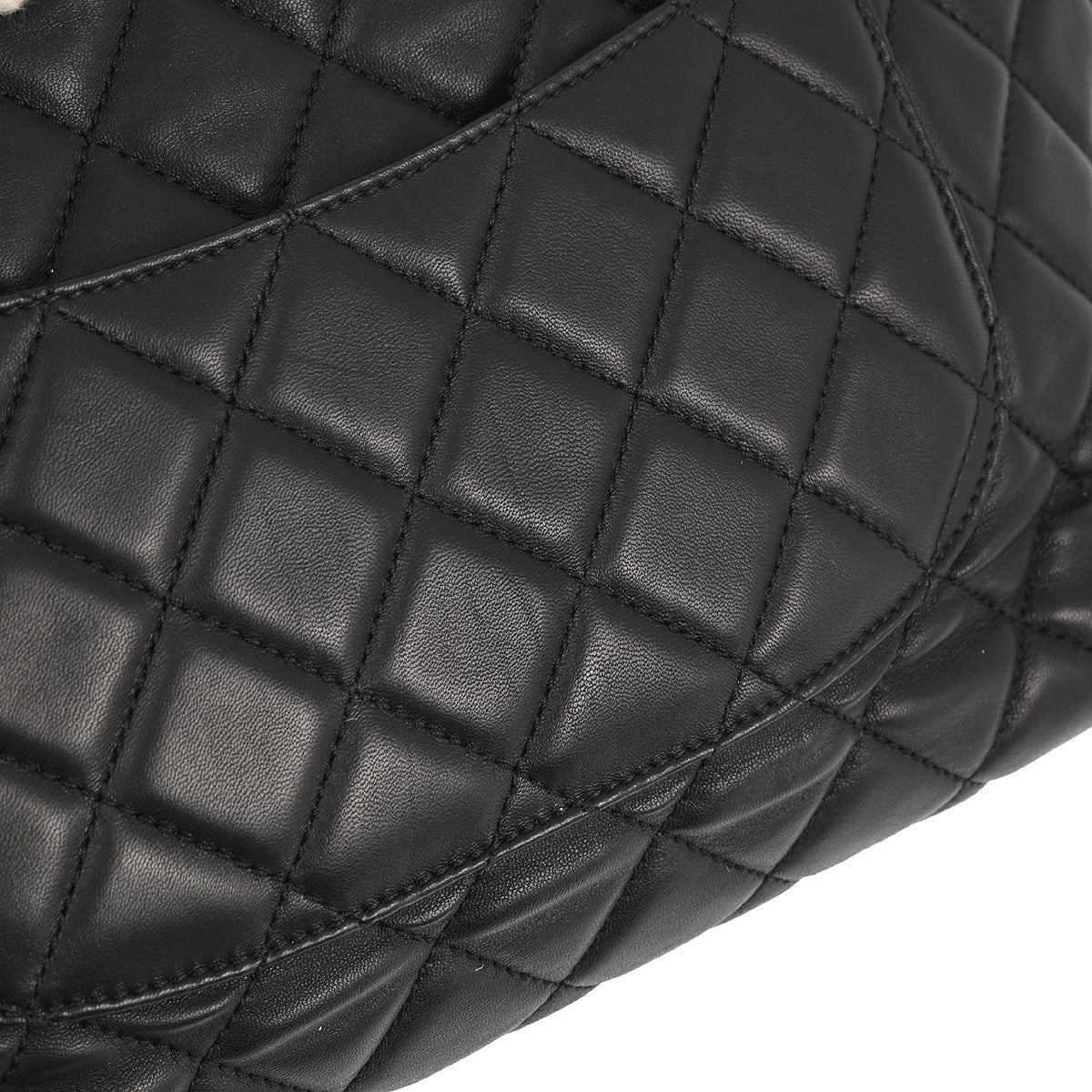 Chanel 2017 Black Lambskin Chain Tote Shoulder Bag