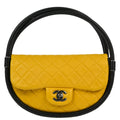 Chanel 2013-2014 Yellow Lambskin Hula Hoop Handbag