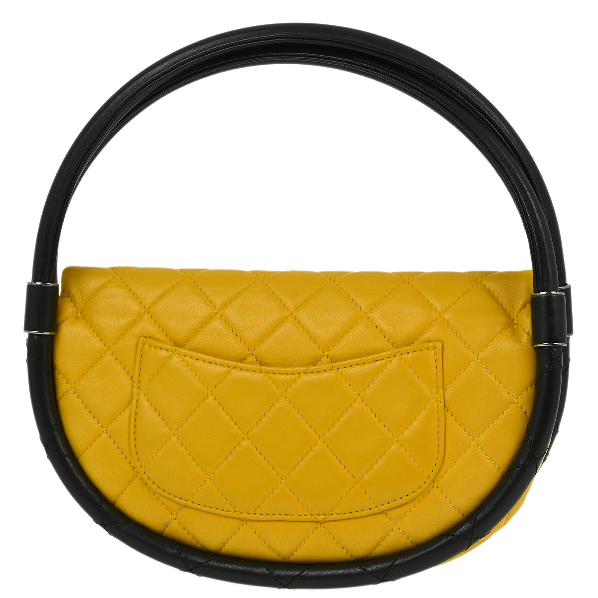 Chanel 2013-2014 Yellow Lambskin Hula Hoop Handbag