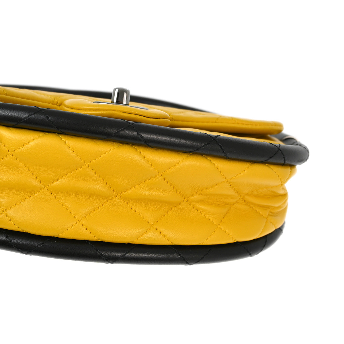Chanel 2013-2014 Yellow Lambskin Hula Hoop Handbag