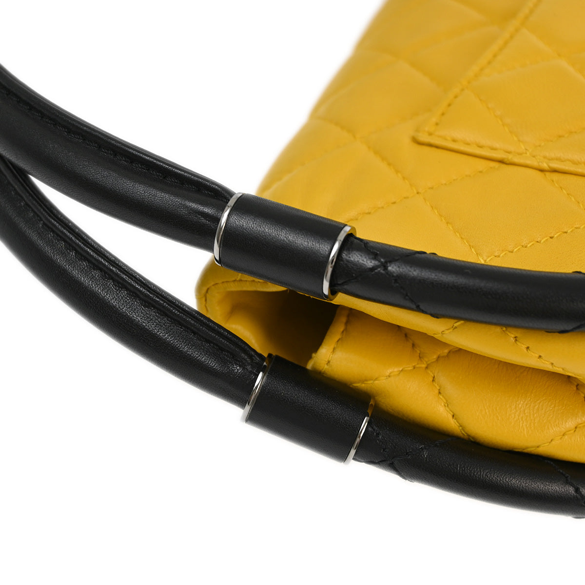 Chanel 2013-2014 Yellow Lambskin Hula Hoop Handbag