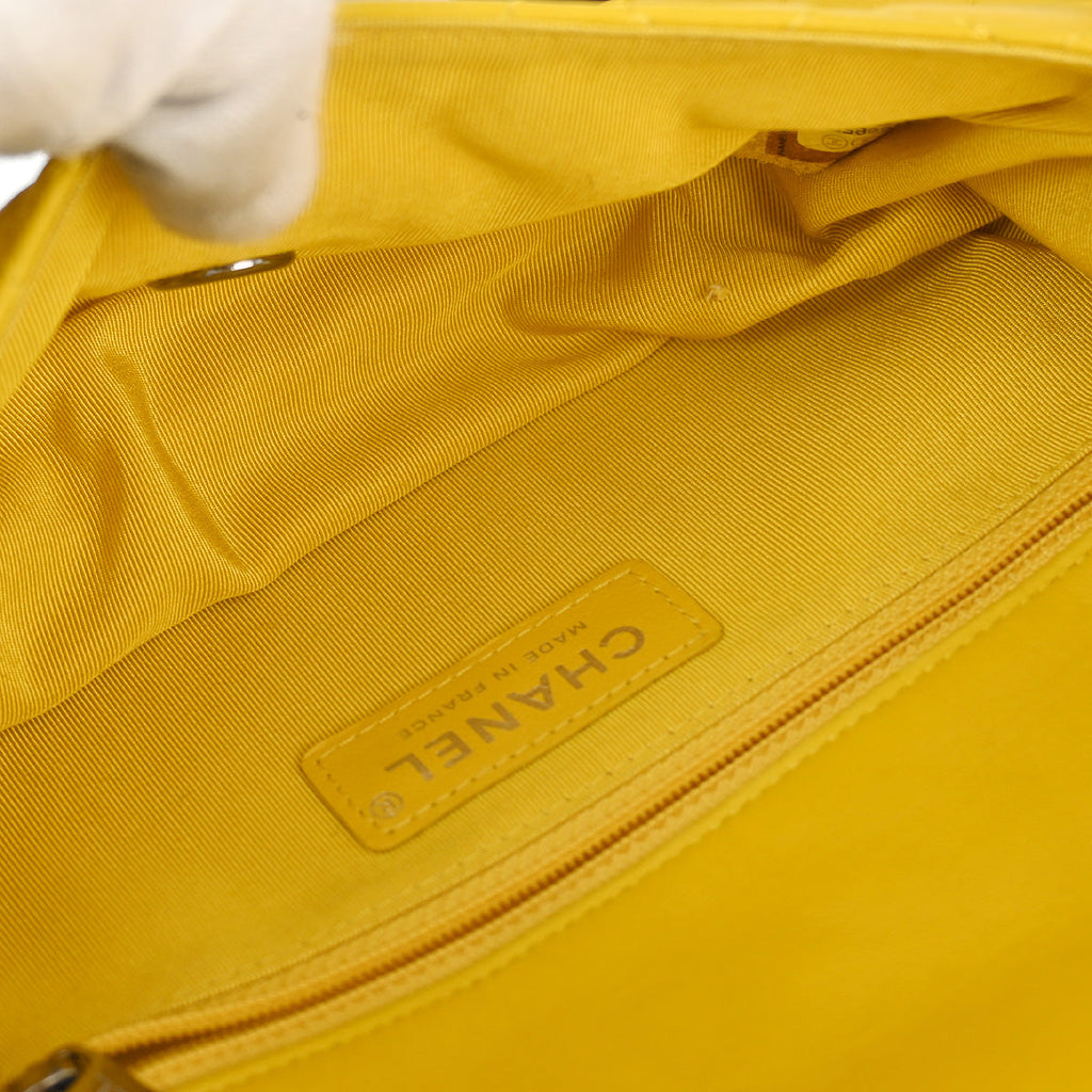 Chanel 2013-2014 Yellow Lambskin Hula Hoop Handbag