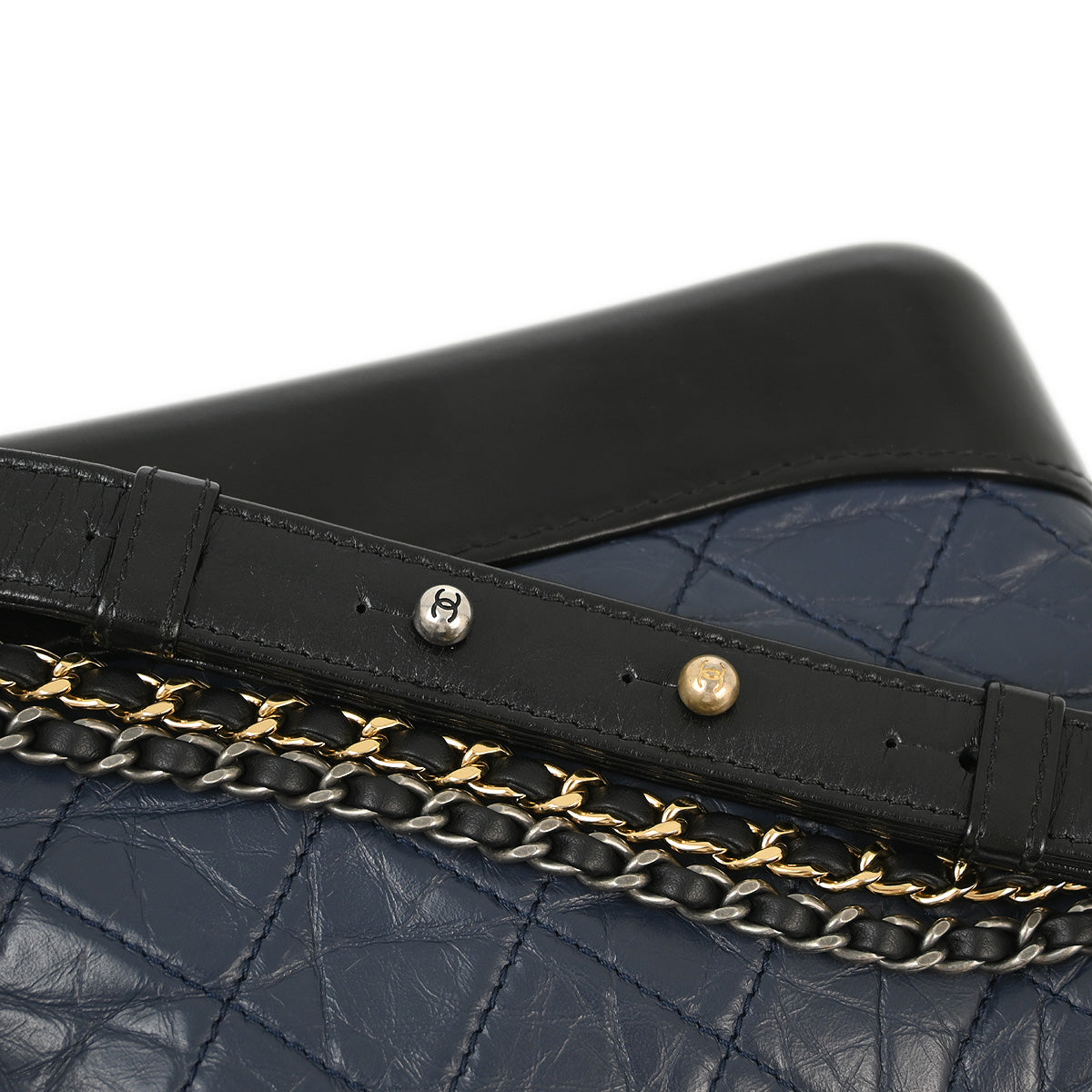 Chanel 2019 Navy Lambskin Small Gabrielle Shoulder Bag