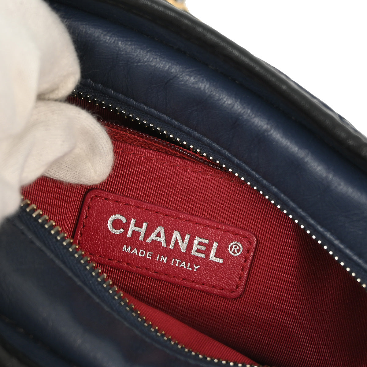 Chanel 2019 Navy Lambskin Small Gabrielle Shoulder Bag