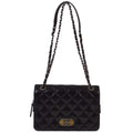 Chanel 2016-2017 Black Lambskin Double Chain Shoulder Bag