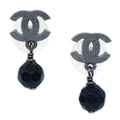 Chanel 2012 Dangle Piercing Earrings Silver A12V