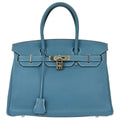 Hermes 2010 Blue Jean Togo Birkin 30 Handbag