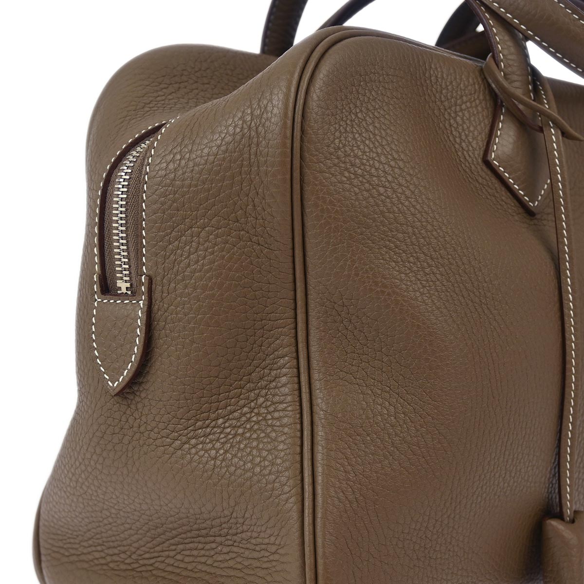 Hermes 2016 Etoupe Taurillon Clemence Victoria 2 35 Business Handbag