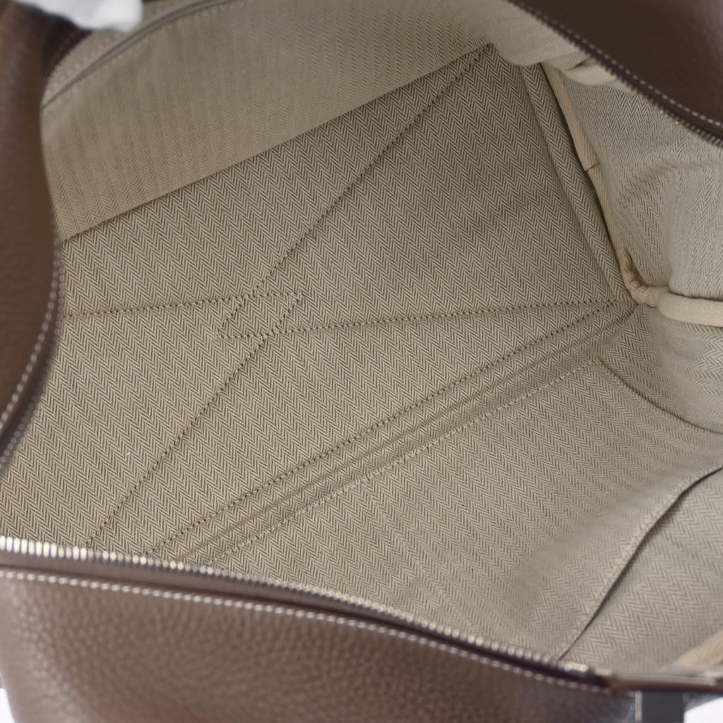 Hermes 2016 Etoupe Taurillon Clemence Victoria 2 35 Business Handbag