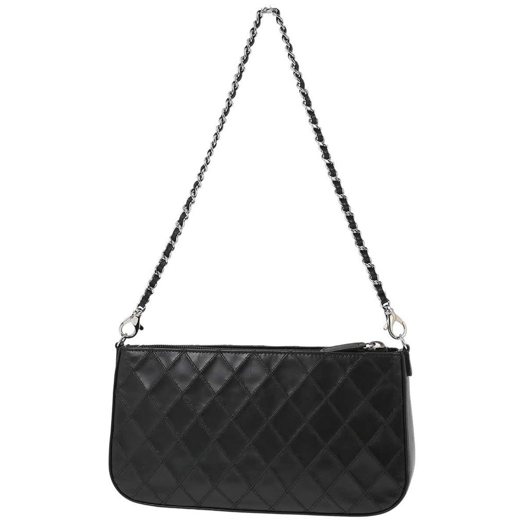 Chanel 2010-2011 Black Lambskin Bicolore Chain Handbag