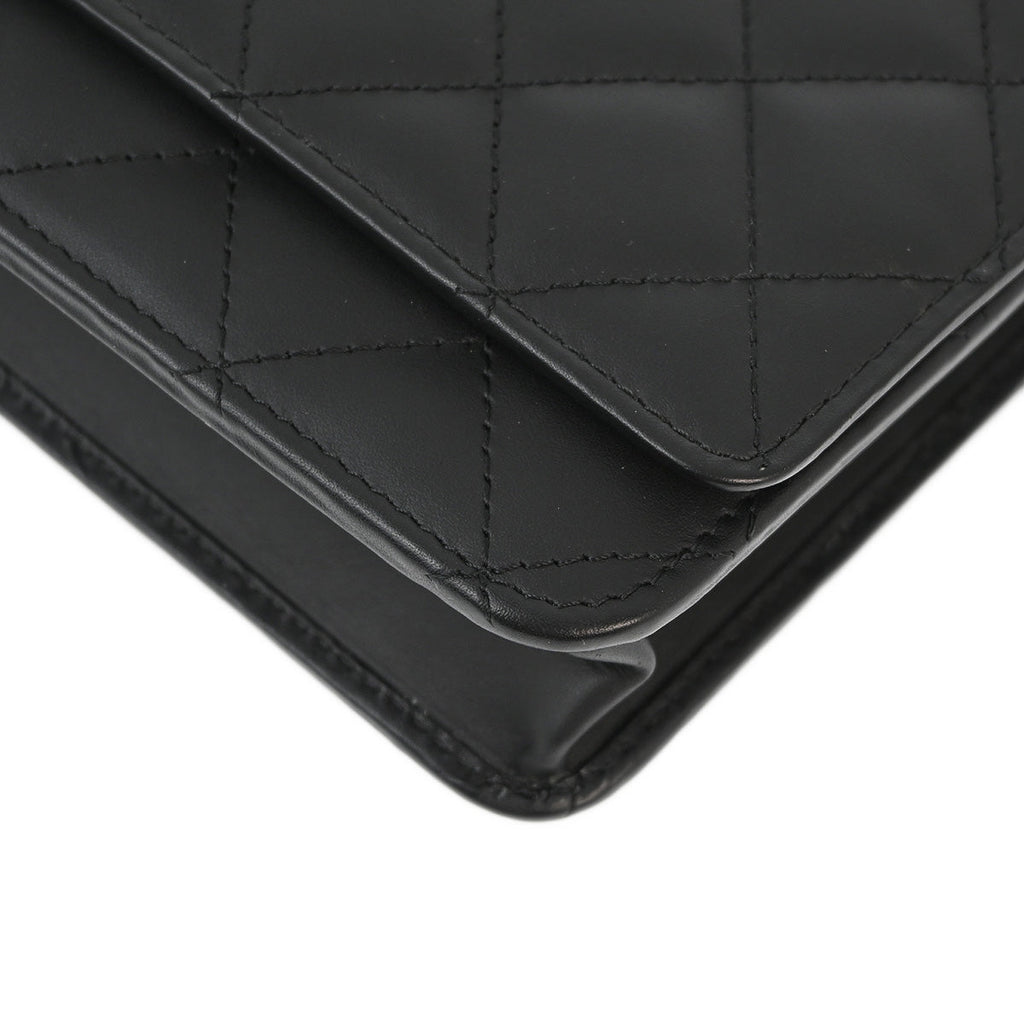 Chanel 2015-2016 Black Calfskin Cambon Ligne WOC