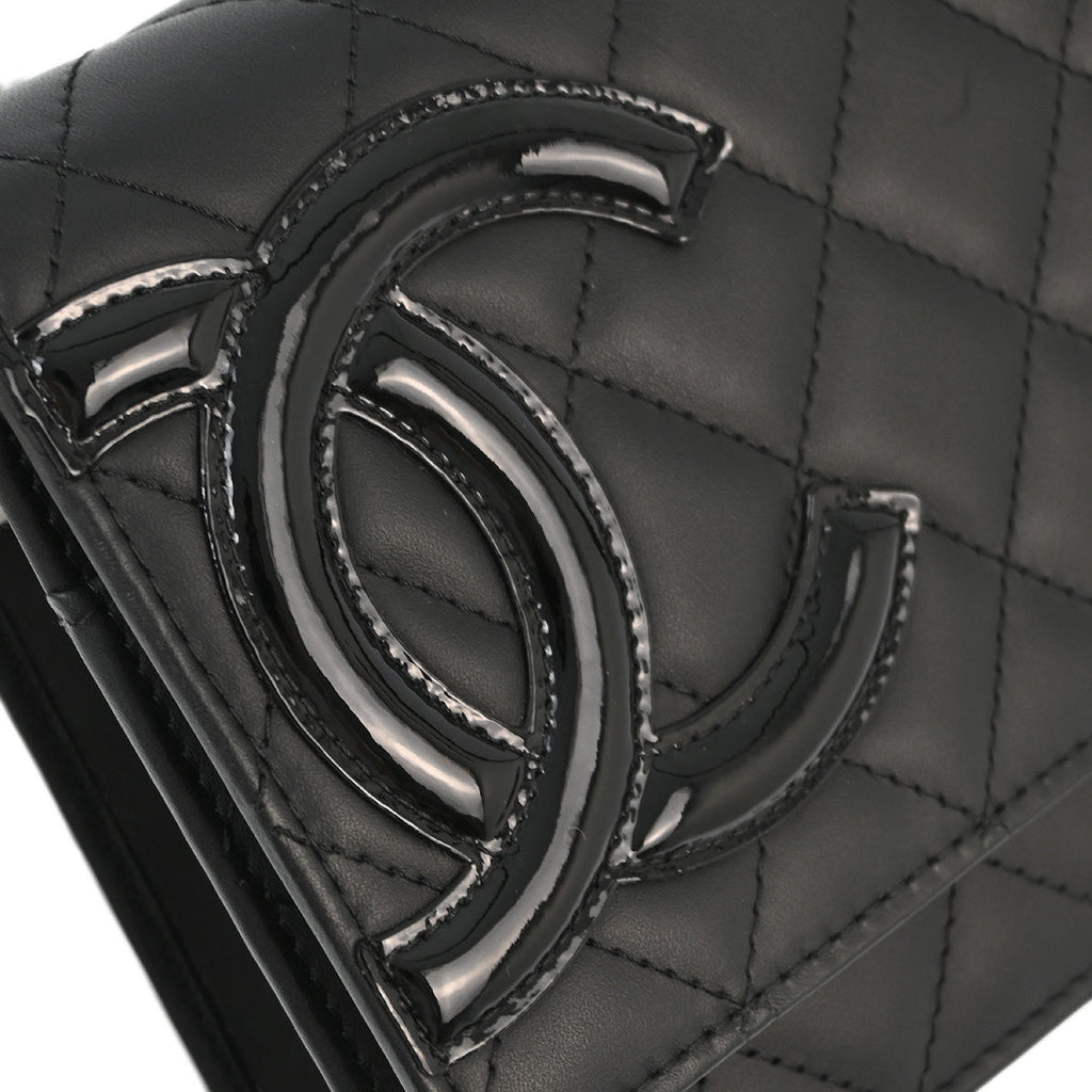 Chanel 2015-2016 Black Calfskin Cambon Ligne WOC