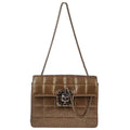 Chanel 2010-2011 Bronze Caviar Gripoix Choco Bar Chain Handbag