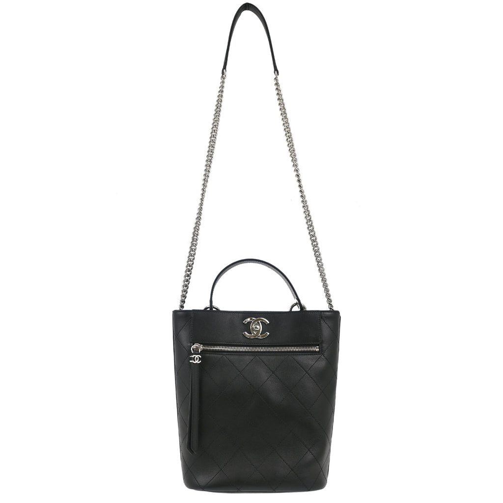 Chanel 2019 Black Lambskin 31 Rue Cambon 2way Bucket Shoulder Handbag