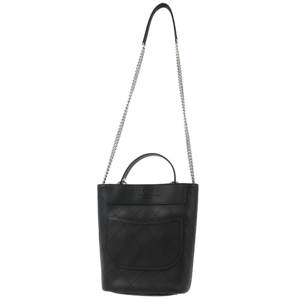 Chanel 2019 Black Lambskin 31 Rue Cambon 2way Bucket Shoulder Handbag