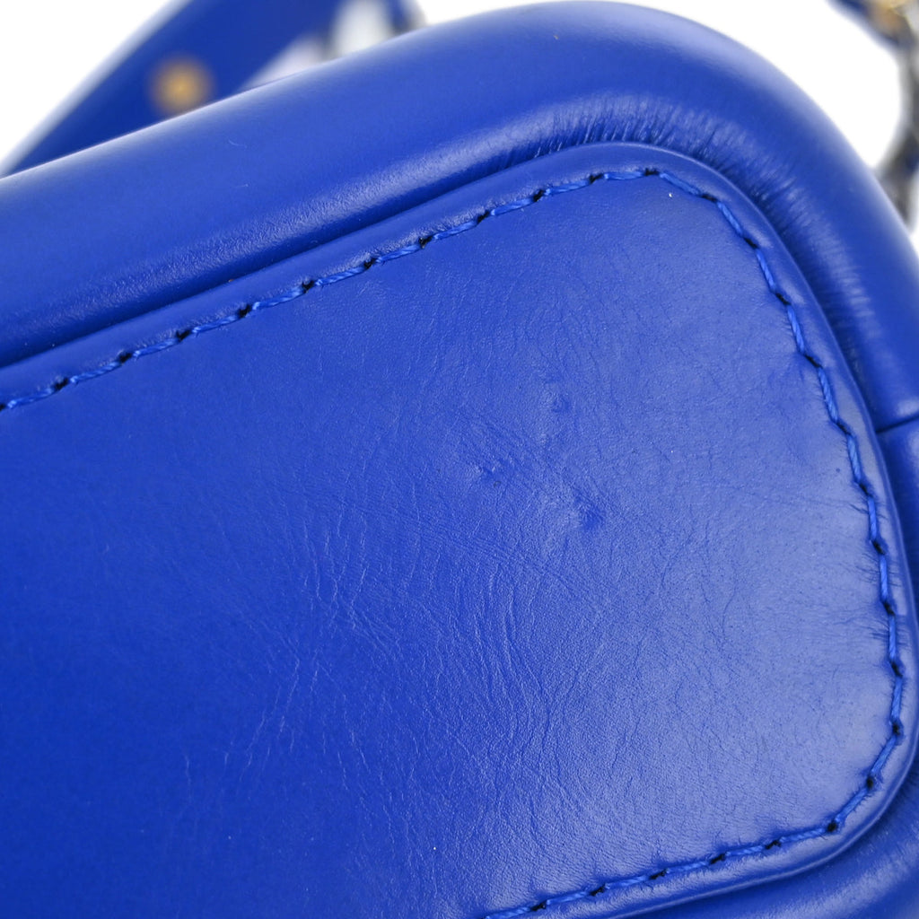 Chanel 2019 Blue Tweed Calfskin Small Gabrielle Shoulder Bag