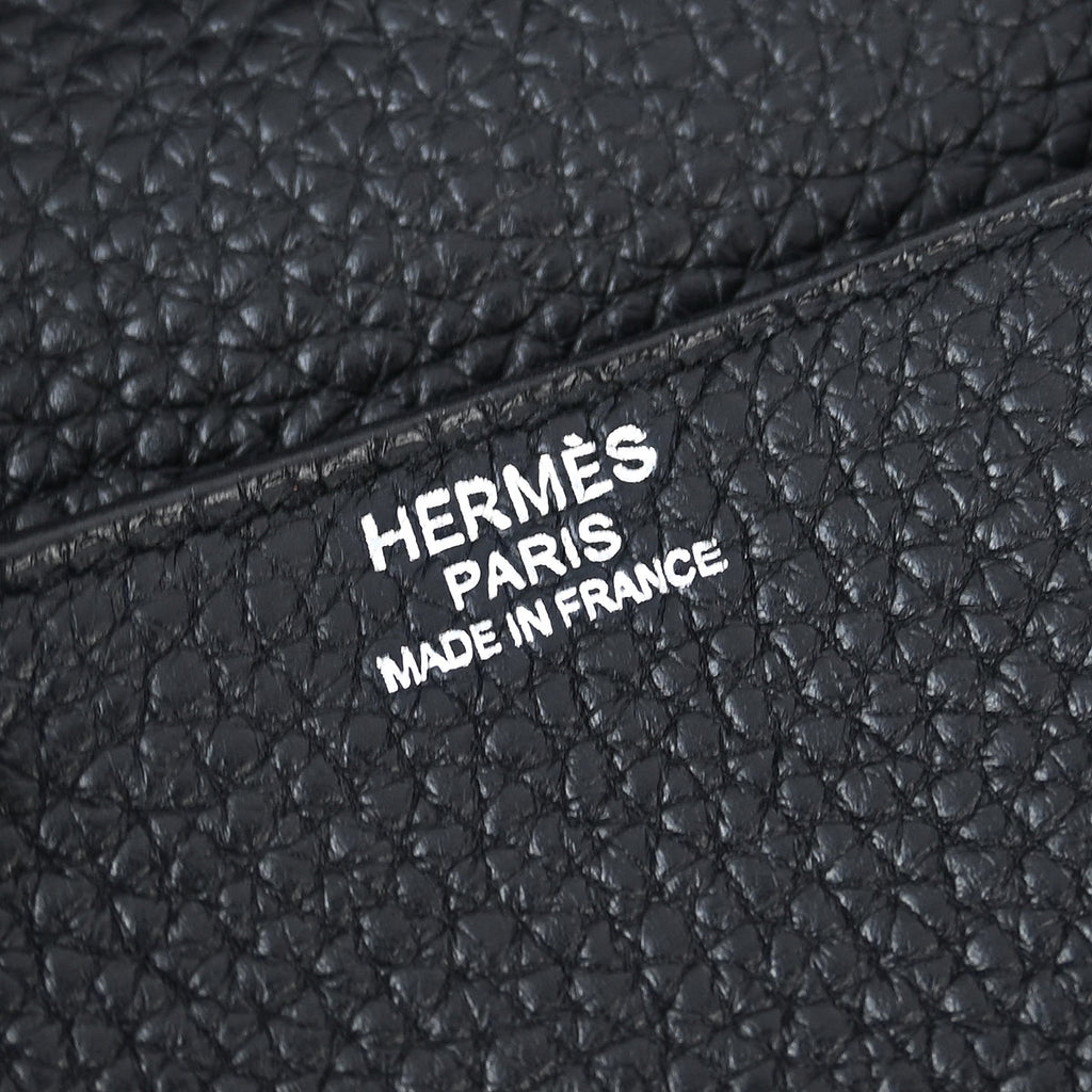 Hermes 2013 Black Taurillon Clemence Steve Caporal 27 Messenger Bag