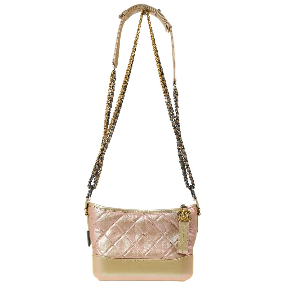Chanel 2019 Pink Lambskin Small Gabrielle Shoulder Bag
