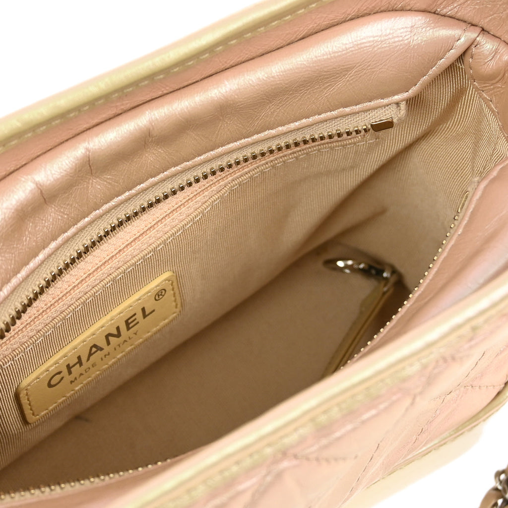 Chanel 2019 Pink Lambskin Small Gabrielle Shoulder Bag