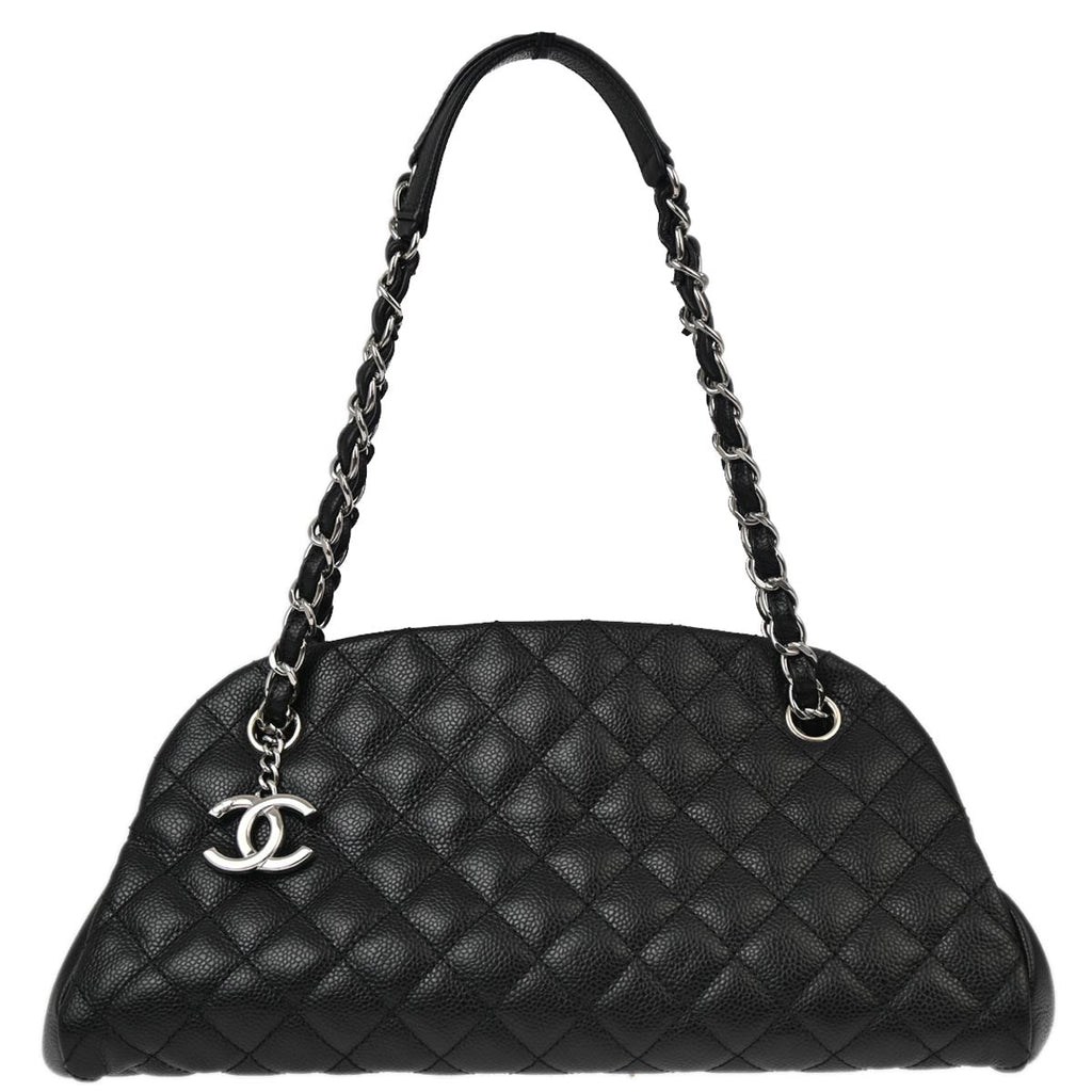 Chanel 2012-2013 Black Caviar Medium Mademoiselle Bowling Bag