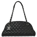 Chanel 2012-2013 Black Caviar Medium Mademoiselle Bowling Bag