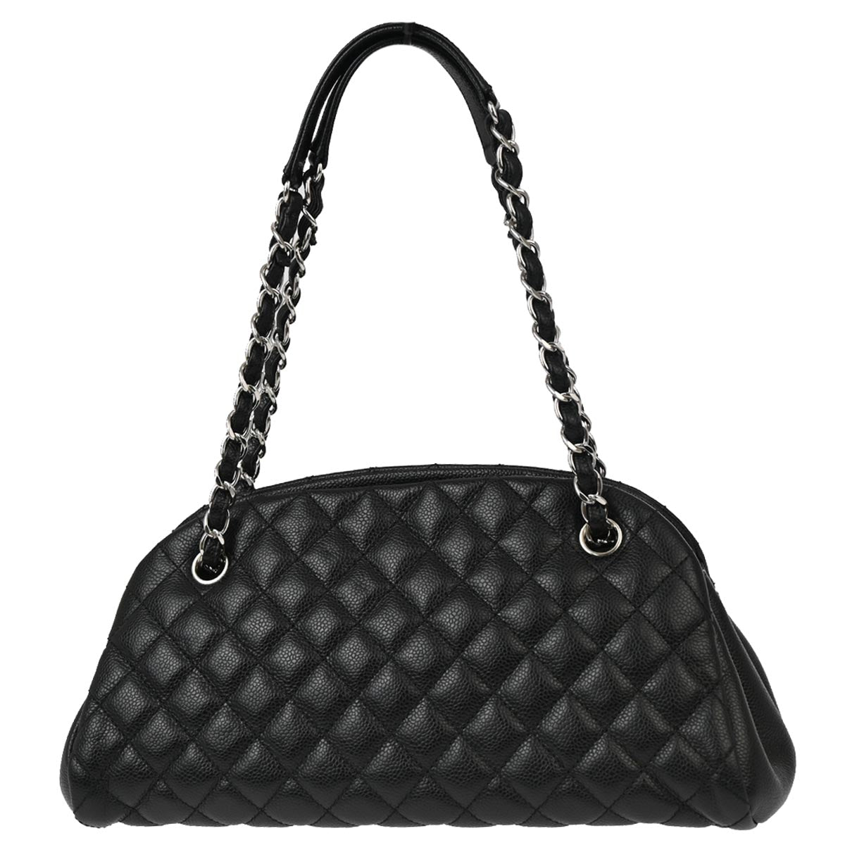 Chanel 2012-2013 Black Caviar Medium Mademoiselle Bowling Bag