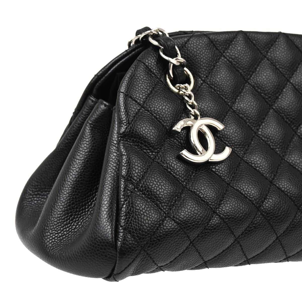 Chanel 2012-2013 Black Caviar Medium Mademoiselle Bowling Bag