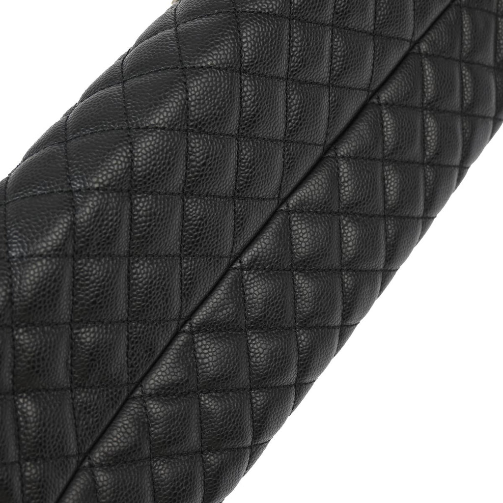 Chanel 2012-2013 Black Caviar Medium Mademoiselle Bowling Bag