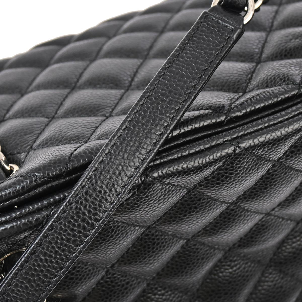 Chanel 2012-2013 Black Caviar Medium Mademoiselle Bowling Bag