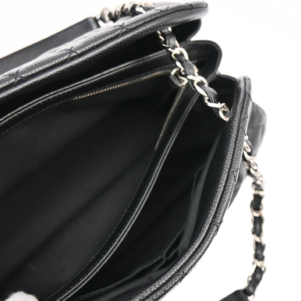 Chanel 2012-2013 Black Caviar Medium Mademoiselle Bowling Bag