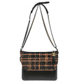 Chanel 2018 Black Tweed Calfskin Medium Gabrielle Shoulder Bag
