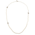 Chanel Gold Chain Artificial Pearl Rhinestone Necklace A15B