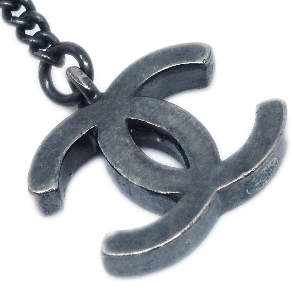 Chanel 2010 Dangle Piercing Earrings Silver 10A