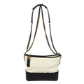 Chanel 2018-2019 White Black Calfskin Medium Gabrielle Shoulder Bag