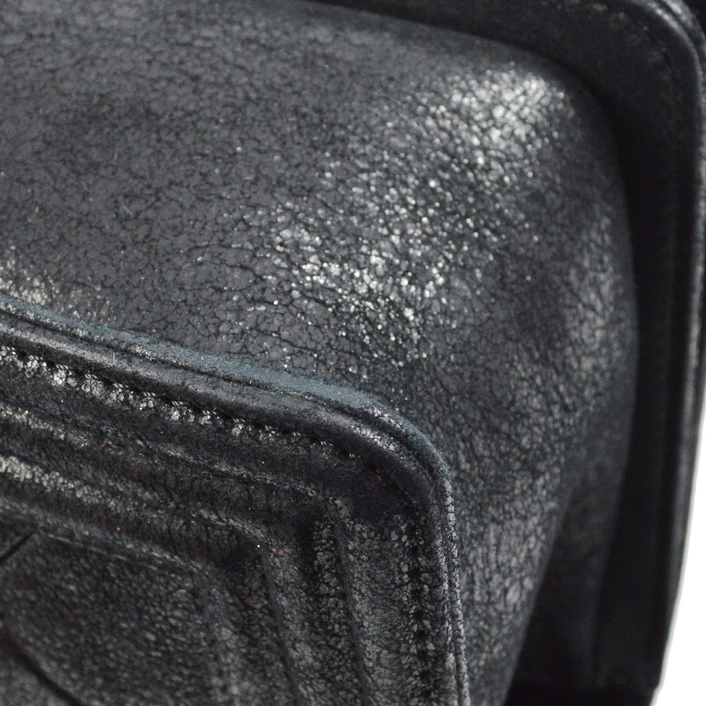 Medium Boy Chanel 2013-2014 Black Medium Double Chain Shoulder Bag