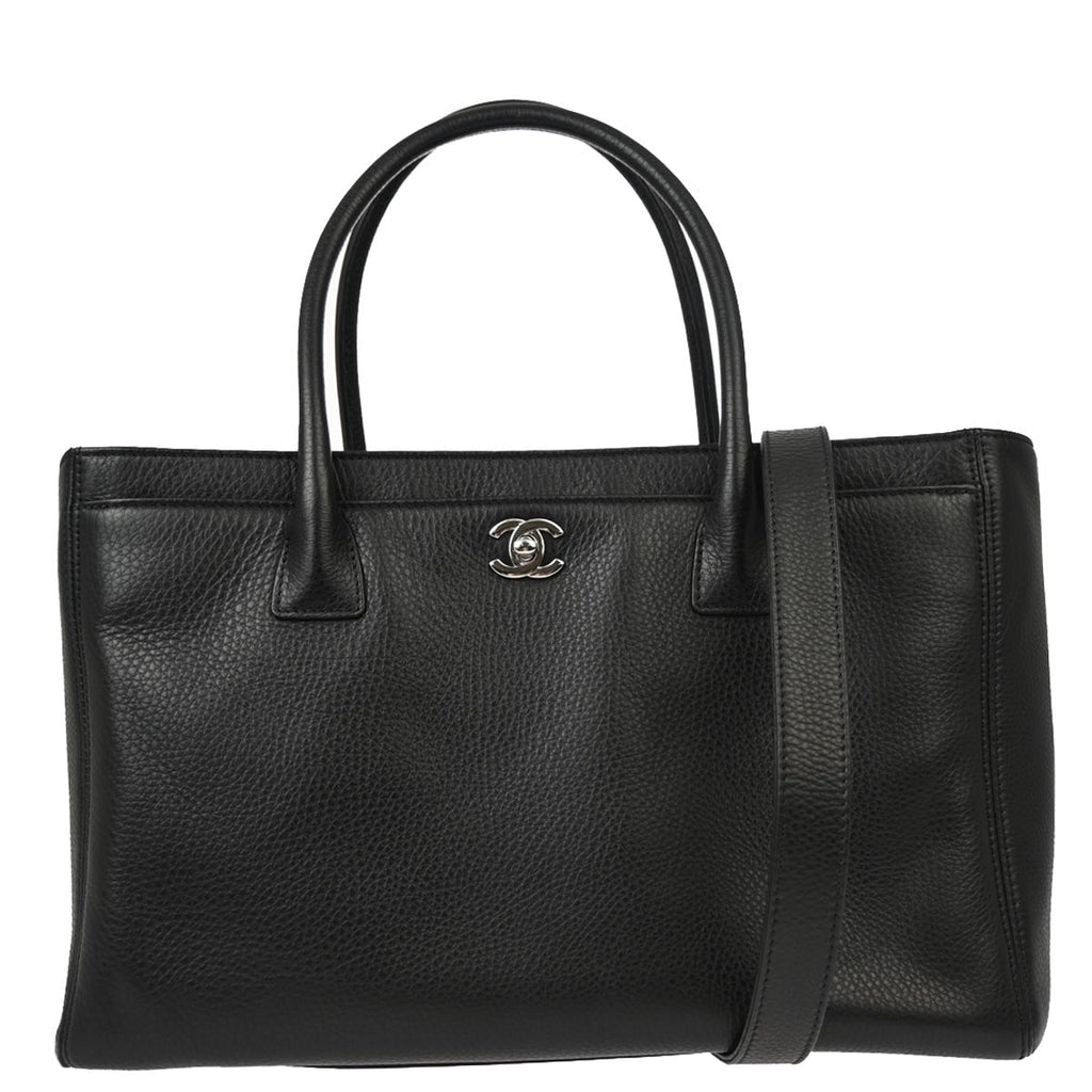 Chanel 2014 Black Calfskin Executive 2way Tote Shoulder Handbag