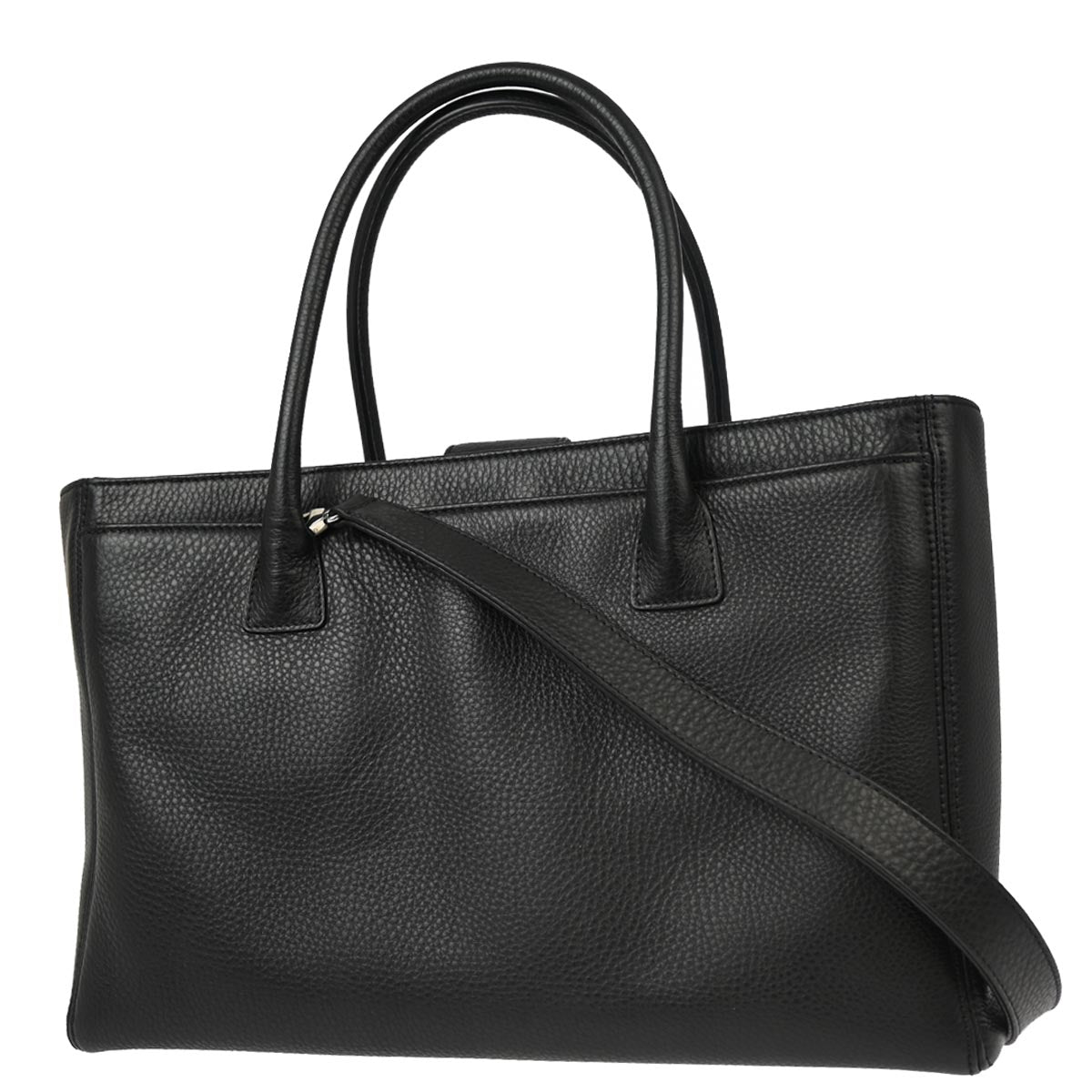 Chanel 2014 Black Calfskin Executive 2way Tote Shoulder Handbag