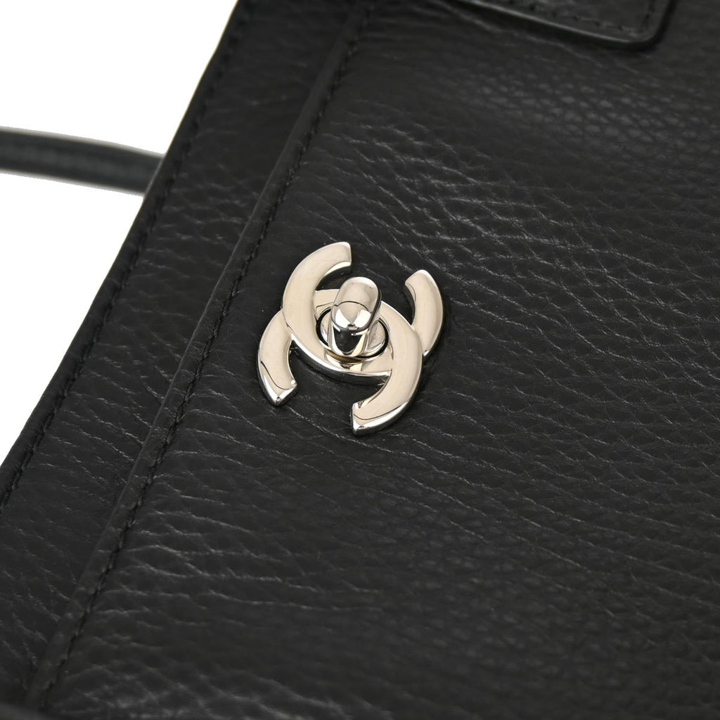 Chanel 2014 Black Calfskin Executive 2way Tote Shoulder Handbag
