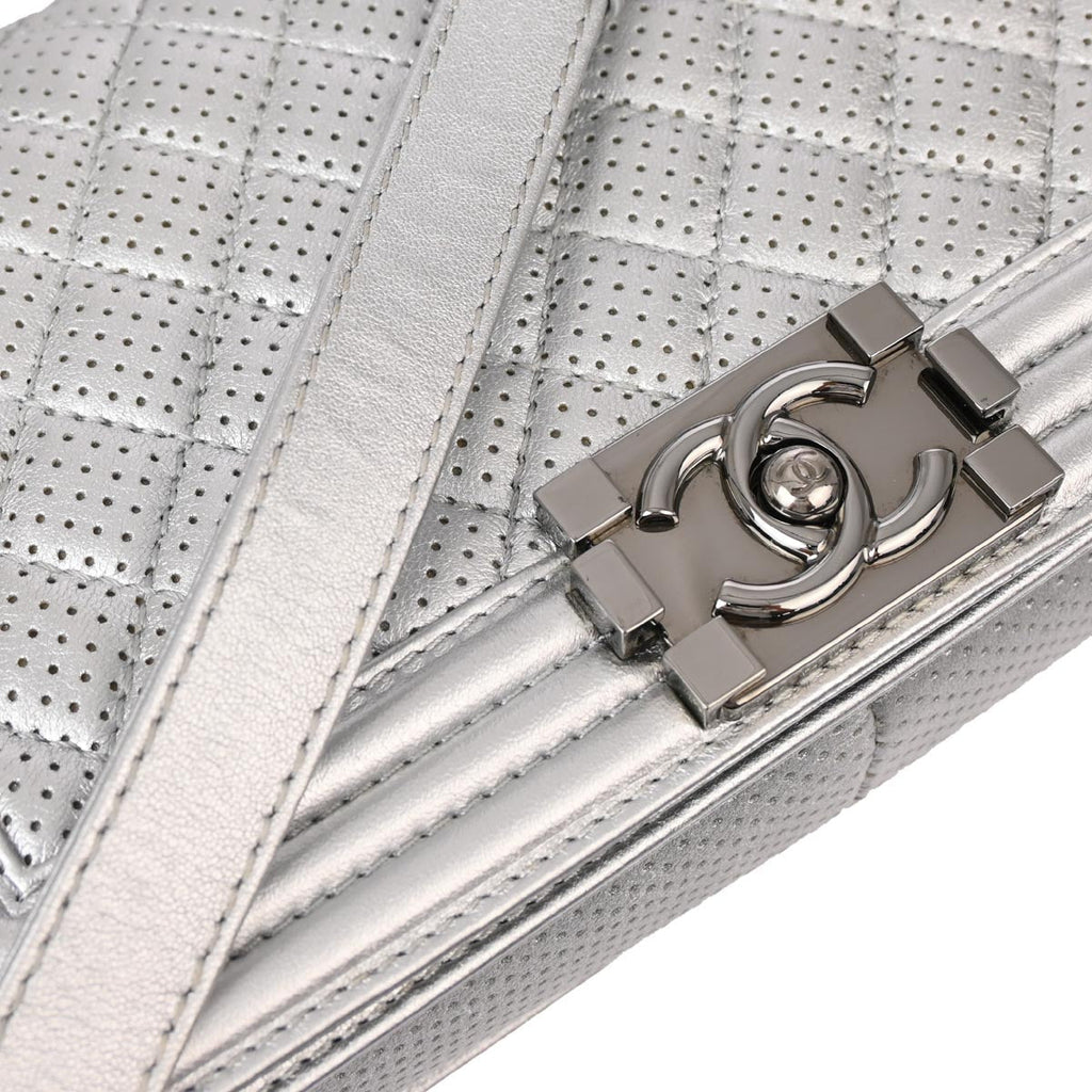 Chanel 2013-2014 Perforated Lambskin Boy Medium
