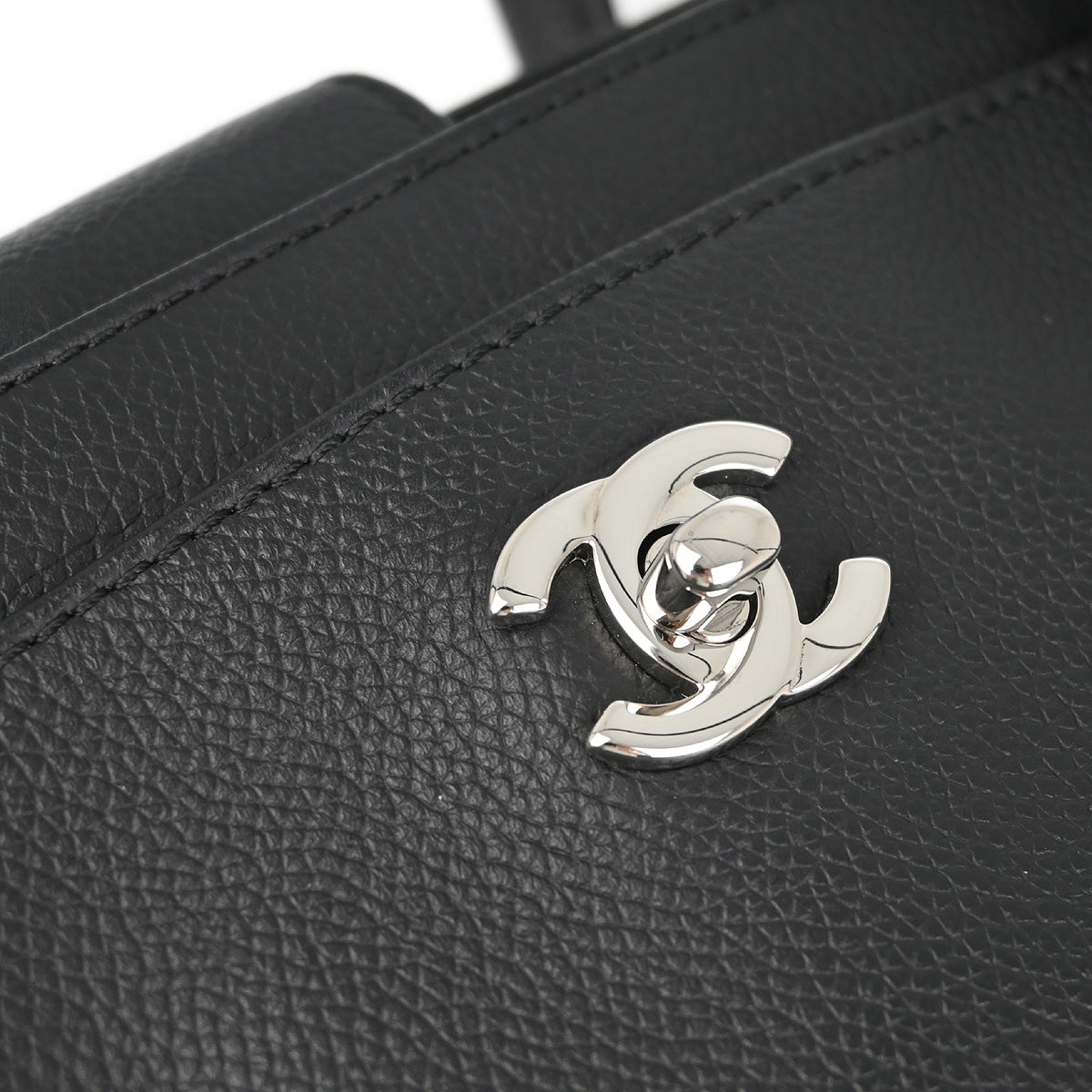 Chanel 2013-2014 Black Caviar Cerf Tote Handbag