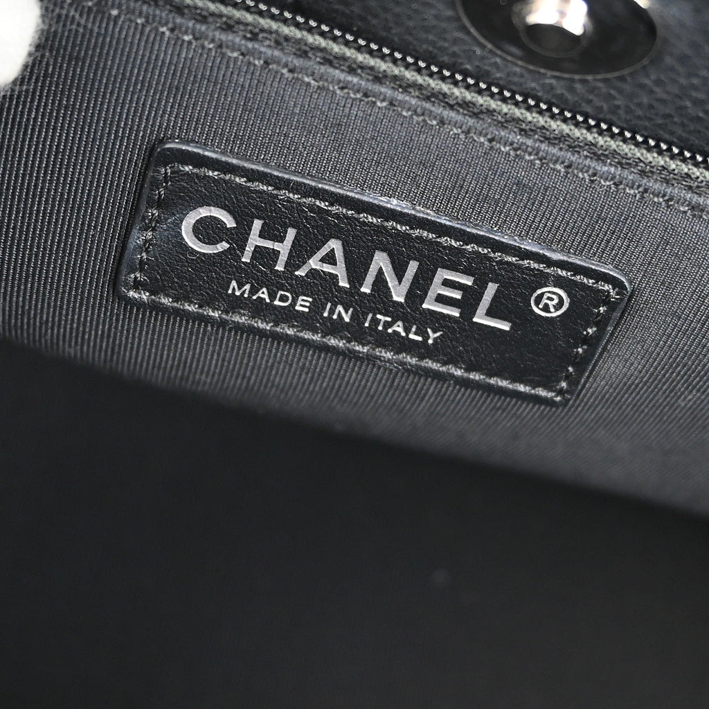Chanel 2013-2014 Black Caviar Cerf Tote Handbag