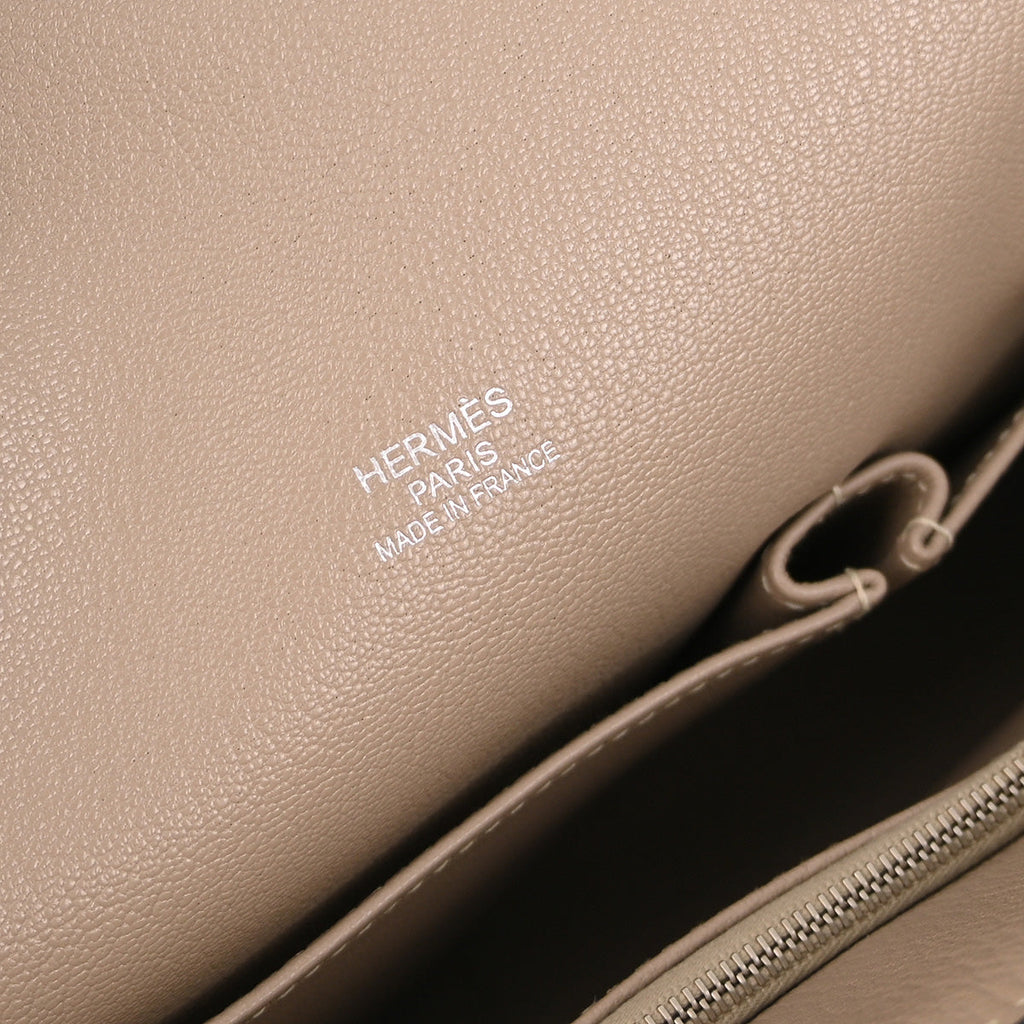 Hermes 2010 Gris Tourterelle Taurillon Clemence Jypsiere 34 Shoulder Bag
