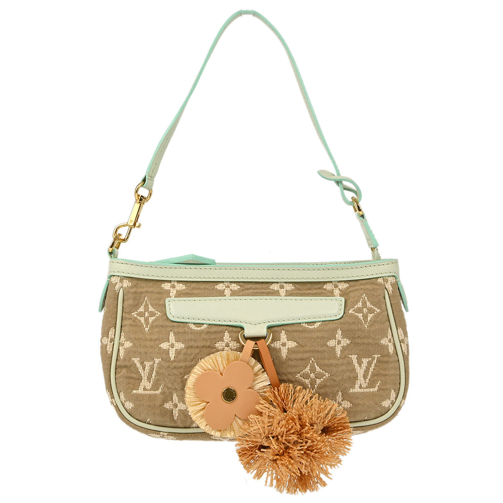 Louis Vuitton 2010 Green Monogram Sabia Pochette Accessoires M93068