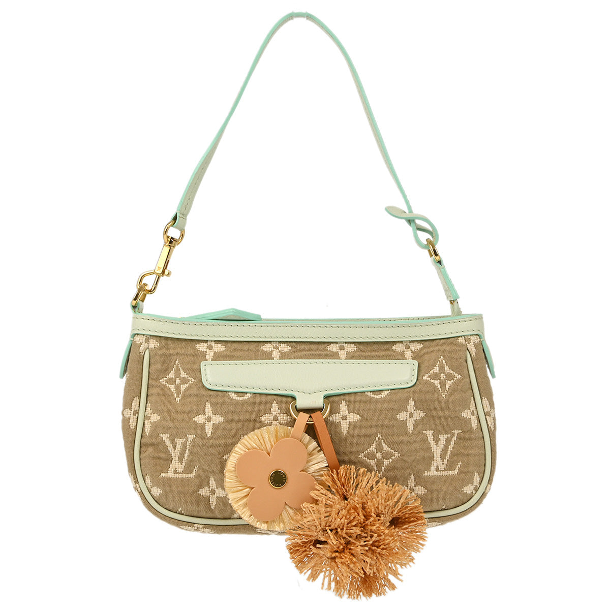 Louis Vuitton 2010 Green Monogram Sabia Pochette Accessoires M93068