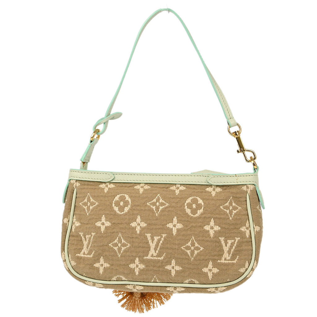 Louis Vuitton 2010 Green Monogram Sabia Pochette Accessoires M93068