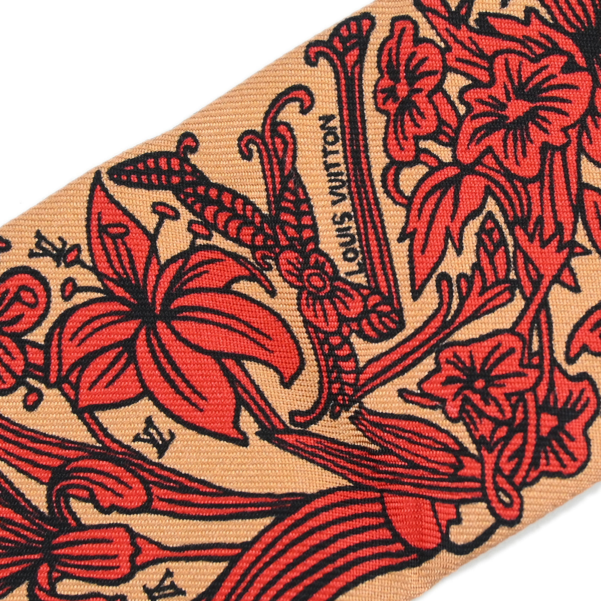 Louis Vuitton Red Bandeau BB Scarf M70856 Small New