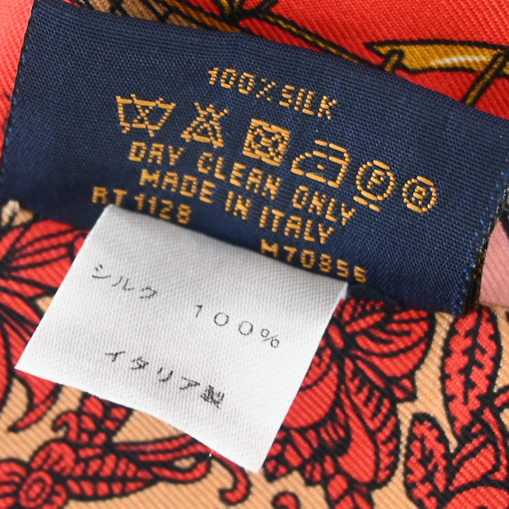 Louis Vuitton Red Bandeau BB Scarf M70856 Small New